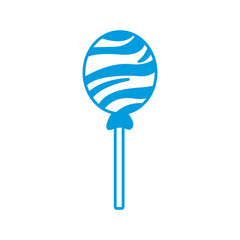 round lollipop candy sweet flavor icon vector illustration
