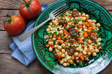 Homemade chickpeas salad