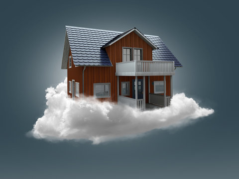Haus auf Wolke