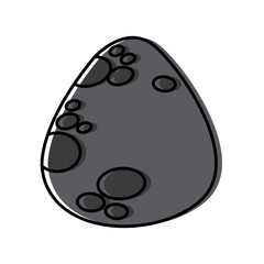 asteroid meteorite rock space orbiting vector illustration