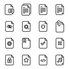 Simple Set of Document Flow Management Vector Line Icons.
