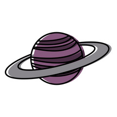 planet saturn with planetary ring system astronomy