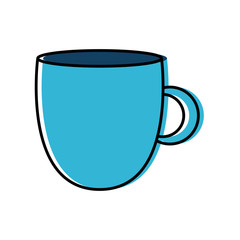 coffee cup ceramic handle object kitchen vector illustration