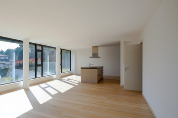 Interior of a modern house, just a room empty