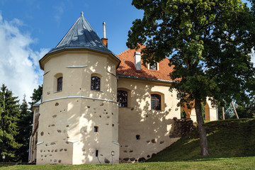 Fototapeta na wymiar Renaissance style castle in Norviliškės on Lithuanian-Belarusian border