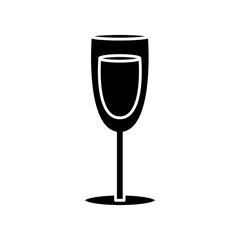 wine glass cup drink alcohol icon vector illustration