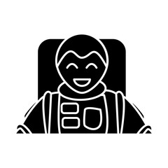 the portrait of astronaut man in a spacesuit exploring vector illustration