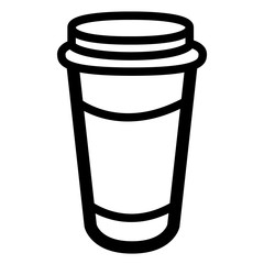 Coffee plastic cup icon