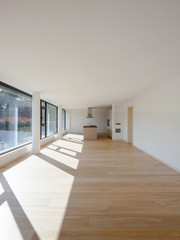 Interior of a modern house, just a room empty