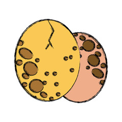 asteroid crack meteorite rock space orbiting vector illustration