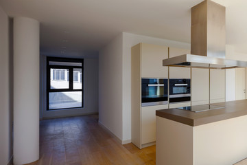 Interior of a modern house, just a room empty