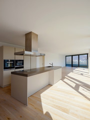 Interior of a modern house, just a room empty