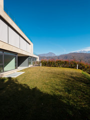 Detail of modern house in exterior