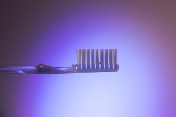 Dental toothbrush closeup