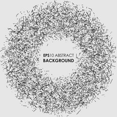 Design element of many shapes with random position