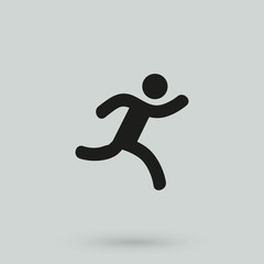 Fototapeta na wymiar Running man. Icon Vector