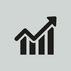 Infographic, chart icon, vector illustration. Flat design style