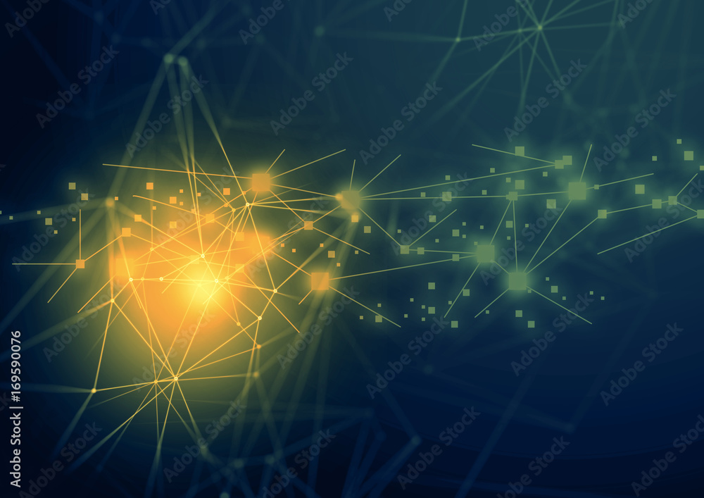 Poster cloud storage security information, data deep learning hologram ai technology robotic, futuristic cy