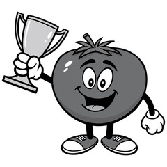 Tomato with Trophy Illustration