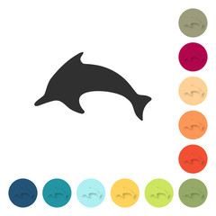 Farbige Buttons - Delfin