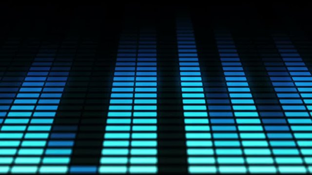 Audio equalizer bars moving