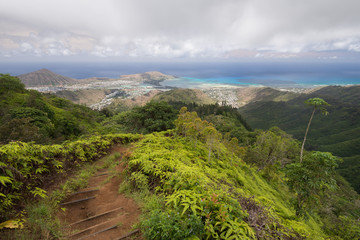 Kuliouou Ridge Trail, O'ahu, Hawaii - obrazy, fototapety, plakaty