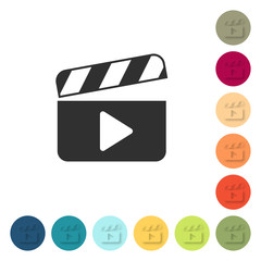 Farbige Buttons - Video abspielen - obrazy, fototapety, plakaty