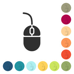 Farbige Buttons - Computermaus
