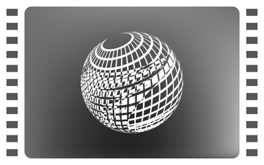 Wire-frame Design Element. Sphere
