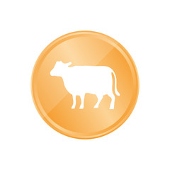 Bronze Münze - Rind