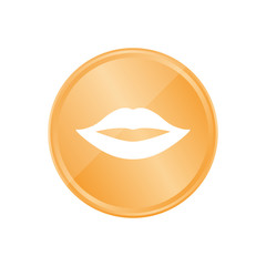 Bronze Münze - Lippen