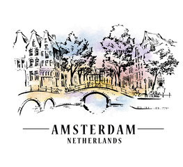 Amsterdam architecrture sketch - 169592273