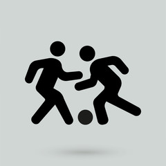 Soccer Playing icon vector