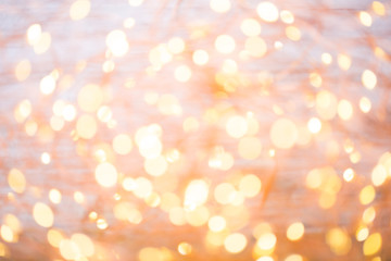 Abstract gold bokeh. Christmas and new year theme background.