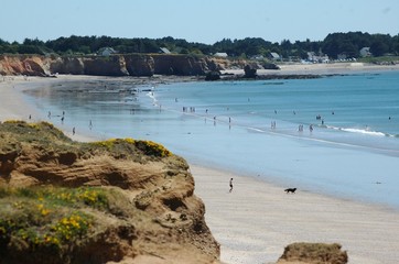 Plages de Pénestin, sur la côte Atlantique, dans le département du Morbihan, en Bretagne