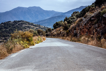 Mountain road to the sea
