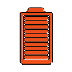 Battery icon energy power and technology theme Isolated design Vector illustration