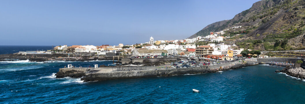The harbour of Garachico on the Canary Island Tenerife, Spian.