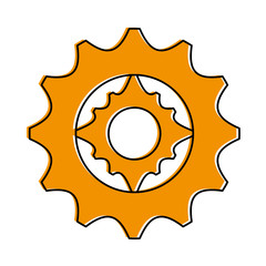 Gear icon Cog circle wheel and machine theme Isolated design Vector illustration