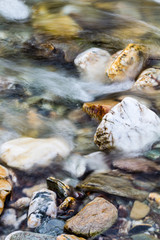 the current of the river Le Gardon, in the Cévennes, in the south of France