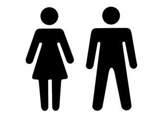 Symbole von Frau und Mann