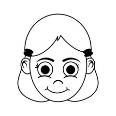 Girl cartoon icon Kid childhood little and people theme Isolated design Vector illustration