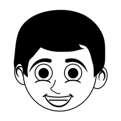 Boy cartoon icon Kid childhood little and people theme Isolated design Vector illustration