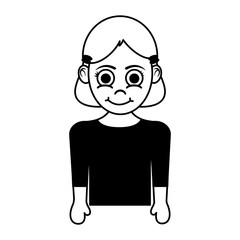 Girl cartoon icon Kid childhood little and people theme Isolated design Vector illustration