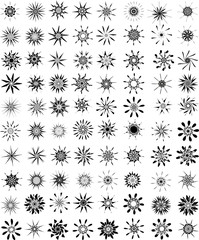 Set of round graphic design elements,eps10 vector.