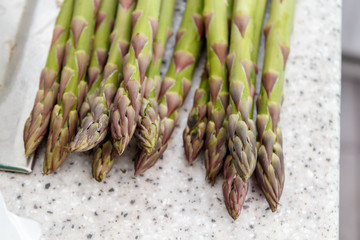 Spring season - fresh and green asparagus