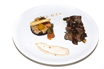 Steak and nuts sauce