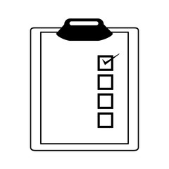 Checklist icon Delivery shipping and logistics theme Isolated design Vector illustration