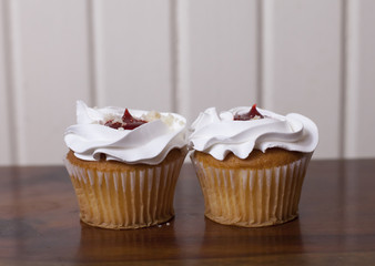 Vanilla and Cherry Cupcakes