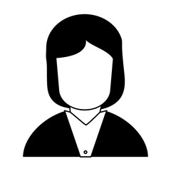 Woman of girl female avatar person people and human theme Isolated design Vector illustration